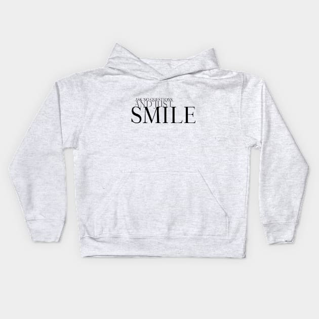 Yoga Just Smile Design Kids Hoodie by New East 